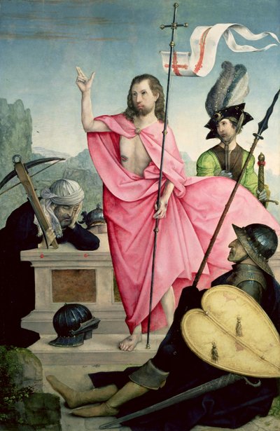 Ylösnousemus (tempera paneelissa) tekijältä Juan de Flandes